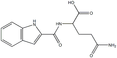 4-carbamoyl-2-(1H-indol-2-ylformamido)butanoic acid Structure