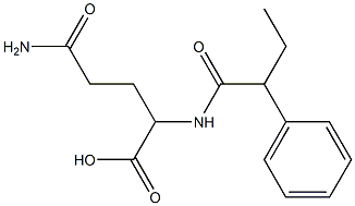 4-carbamoyl-2-(2-phenylbutanamido)butanoic acid Structure