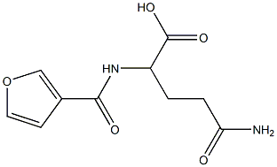 4-carbamoyl-2-(furan-3-ylformamido)butanoic acid Structure