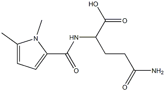 4-carbamoyl-2-[(1,5-dimethyl-1H-pyrrol-2-yl)formamido]butanoic acid Struktur