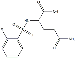 4-carbamoyl-2-[(2-fluorobenzene)sulfonamido]butanoic acid Structure