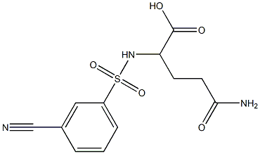 4-carbamoyl-2-[(3-cyanobenzene)sulfonamido]butanoic acid