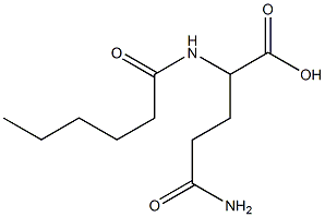 4-carbamoyl-2-hexanamidobutanoic acid Structure