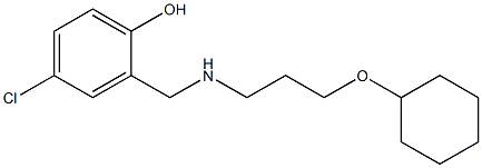  4-chloro-2-({[3-(cyclohexyloxy)propyl]amino}methyl)phenol