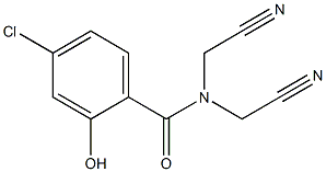 4-chloro-N,N-bis(cyanomethyl)-2-hydroxybenzamide Struktur