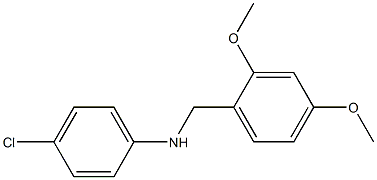 4-chloro-N-[(2,4-dimethoxyphenyl)methyl]aniline Struktur