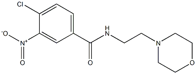 4-chloro-N-[2-(morpholin-4-yl)ethyl]-3-nitrobenzamide Struktur