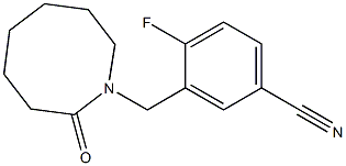 4-fluoro-3-[(2-oxoazocan-1-yl)methyl]benzonitrile