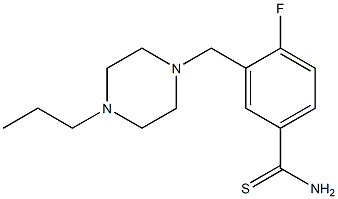 4-fluoro-3-[(4-propylpiperazin-1-yl)methyl]benzenecarbothioamide Structure