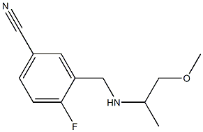 4-fluoro-3-{[(1-methoxypropan-2-yl)amino]methyl}benzonitrile Structure