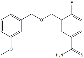 4-fluoro-3-{[(3-methoxyphenyl)methoxy]methyl}benzene-1-carbothioamide