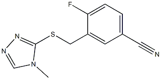 4-fluoro-3-{[(4-methyl-4H-1,2,4-triazol-3-yl)sulfanyl]methyl}benzonitrile Structure