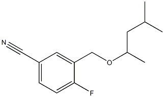 4-fluoro-3-{[(4-methylpentan-2-yl)oxy]methyl}benzonitrile 结构式