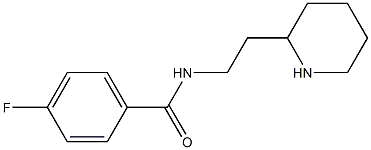 4-fluoro-N-(2-piperidin-2-ylethyl)benzamide 结构式