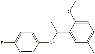 4-fluoro-N-[1-(2-methoxy-5-methylphenyl)ethyl]aniline 化学構造式