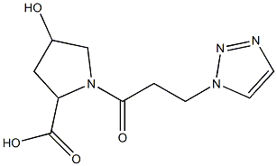 4-hydroxy-1-[3-(1H-1,2,3-triazol-1-yl)propanoyl]pyrrolidine-2-carboxylic acid