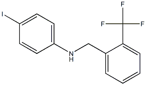 4-iodo-N-{[2-(trifluoromethyl)phenyl]methyl}aniline Struktur