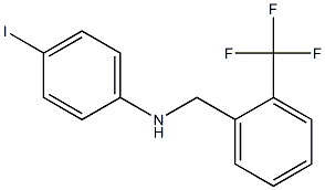 4-iodo-N-{[2-(trifluoromethyl)phenyl]methyl}aniline 结构式
