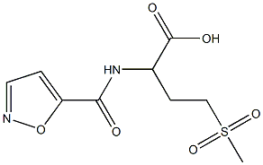 4-methanesulfonyl-2-(1,2-oxazol-5-ylformamido)butanoic acid Struktur