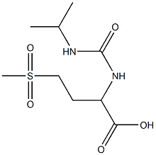4-methanesulfonyl-2-[(propan-2-ylcarbamoyl)amino]butanoic acid Struktur