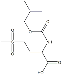 4-methanesulfonyl-2-{[(2-methylpropoxy)carbonyl]amino}butanoic acid Struktur