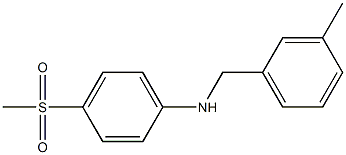 4-methanesulfonyl-N-[(3-methylphenyl)methyl]aniline Structure