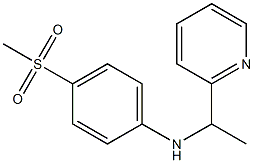 4-methanesulfonyl-N-[1-(pyridin-2-yl)ethyl]aniline 化学構造式