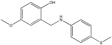 4-methoxy-2-({[4-(methylsulfanyl)phenyl]amino}methyl)phenol Struktur