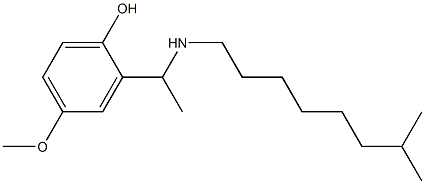4-methoxy-2-{1-[(7-methyloctyl)amino]ethyl}phenol Struktur