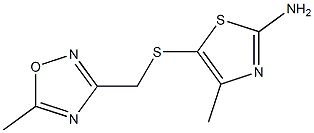 4-methyl-5-{[(5-methyl-1,2,4-oxadiazol-3-yl)methyl]sulfanyl}-1,3-thiazol-2-amine