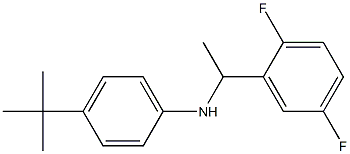 4-tert-butyl-N-[1-(2,5-difluorophenyl)ethyl]aniline,,结构式