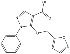 5-(1,2-oxazol-5-ylmethoxy)-1-phenyl-1H-pyrazole-4-carboxylic acid,,结构式