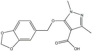 5-(2H-1,3-benzodioxol-5-ylmethoxy)-1,3-dimethyl-1H-pyrazole-4-carboxylic acid