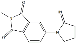 5-(2-iminopyrrolidin-1-yl)-2-methyl-2,3-dihydro-1H-isoindole-1,3-dione Struktur