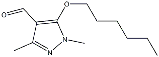 5-(hexyloxy)-1,3-dimethyl-1H-pyrazole-4-carbaldehyde Structure