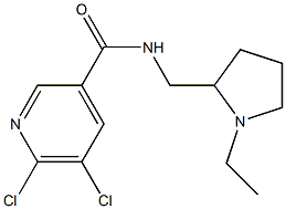 5,6-dichloro-N-[(1-ethylpyrrolidin-2-yl)methyl]pyridine-3-carboxamide Structure