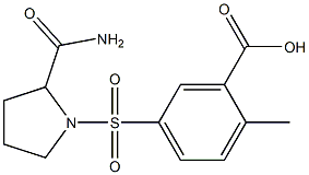 5-[(2-carbamoylpyrrolidine-1-)sulfonyl]-2-methylbenzoic acid