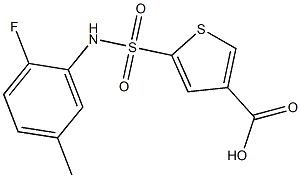  5-[(2-fluoro-5-methylphenyl)sulfamoyl]thiophene-3-carboxylic acid