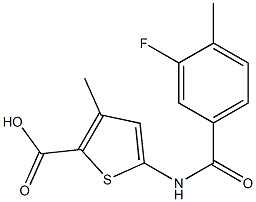 5-[(3-fluoro-4-methylbenzoyl)amino]-3-methylthiophene-2-carboxylic acid Structure