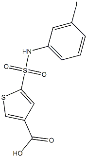 5-[(3-iodophenyl)sulfamoyl]thiophene-3-carboxylic acid Struktur