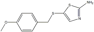 5-[(4-methoxybenzyl)thio]-1,3-thiazol-2-amine,,结构式