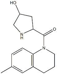 5-[(6-methyl-1,2,3,4-tetrahydroquinolin-1-yl)carbonyl]pyrrolidin-3-ol 结构式