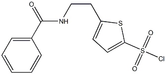5-[2-(phenylformamido)ethyl]thiophene-2-sulfonyl chloride Structure