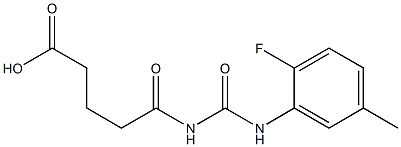 5-{[(2-fluoro-5-methylphenyl)carbamoyl]amino}-5-oxopentanoic acid Structure
