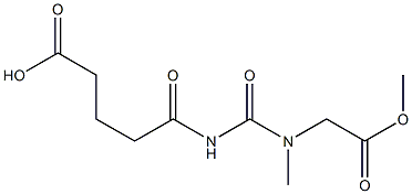 5-{[(2-methoxy-2-oxoethyl)(methyl)carbamoyl]amino}-5-oxopentanoic acid Structure