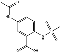 5-acetamido-2-methanesulfonamidobenzoic acid, 1016675-55-0, 结构式