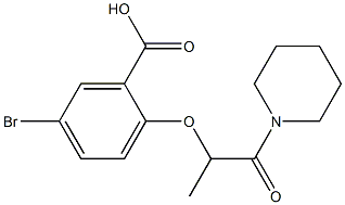  5-bromo-2-{[1-oxo-1-(piperidin-1-yl)propan-2-yl]oxy}benzoic acid