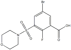  5-bromo-2-fluoro-3-(morpholin-4-ylsulfonyl)benzoic acid