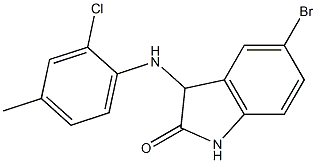  5-bromo-3-[(2-chloro-4-methylphenyl)amino]-2,3-dihydro-1H-indol-2-one