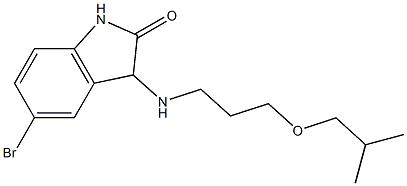 5-bromo-3-{[3-(2-methylpropoxy)propyl]amino}-2,3-dihydro-1H-indol-2-one,,结构式